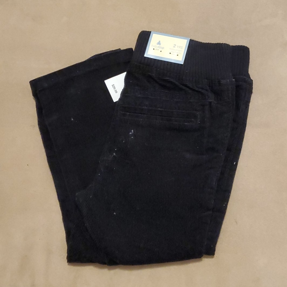 Toddles boys black courdoroy pants